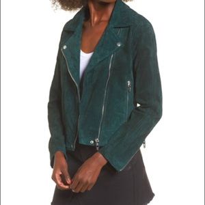 BLANKNYC Evergreen Suede Moto Jacket NWT